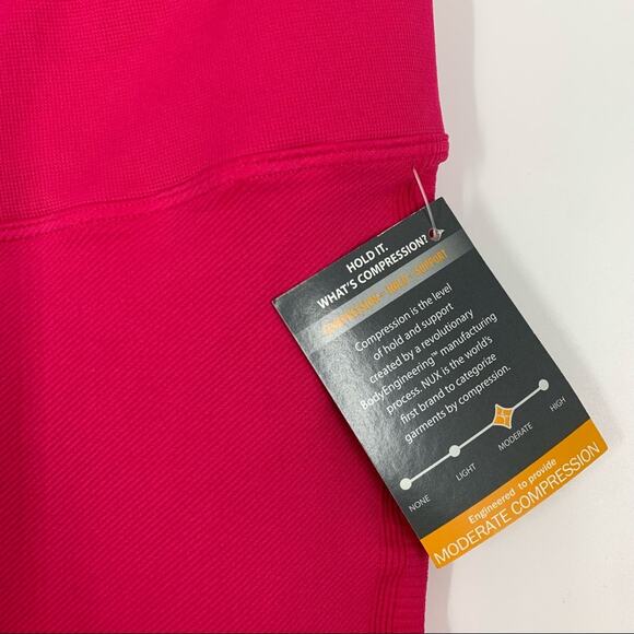 NUX Hot Pink Compression Leggings Women's Size Large NWT - Picture 3 of 5